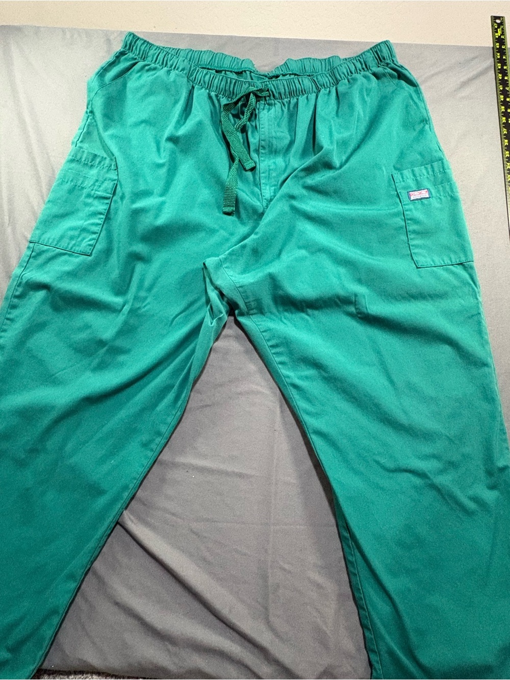 Men's Elastic-Waist Teal Scrub Joggers with Drawstring